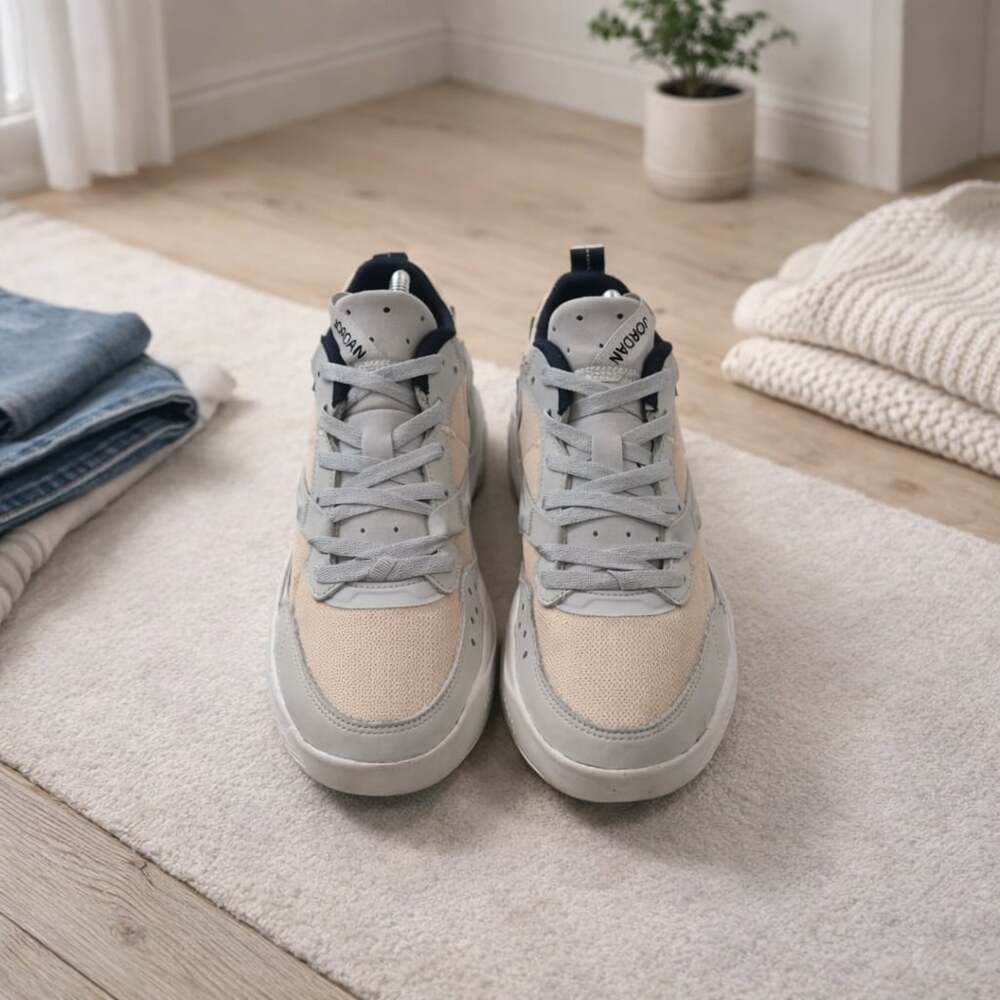 Jordan Beige and Light Gray Women's Sneakers